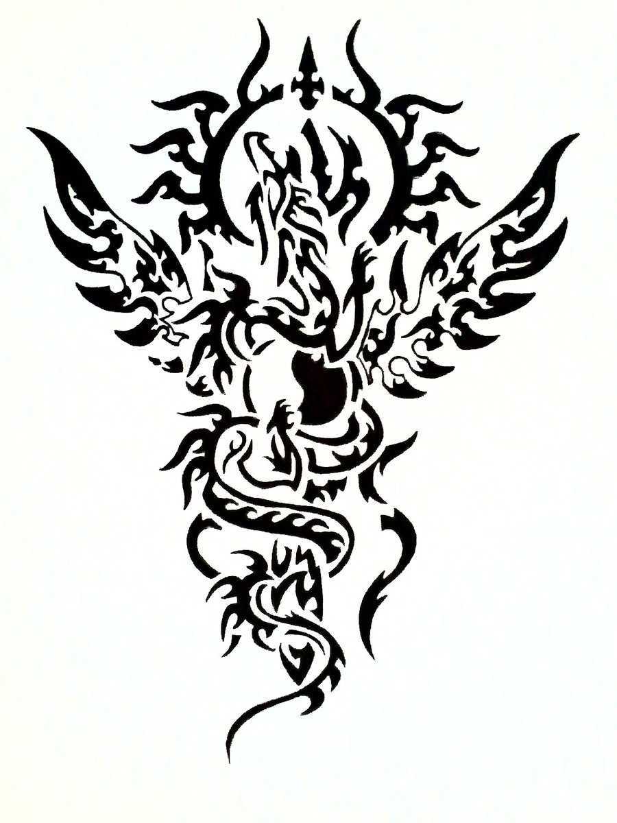Black & White Dragon Tattoo Designs by Khomesclip | Redchn Design