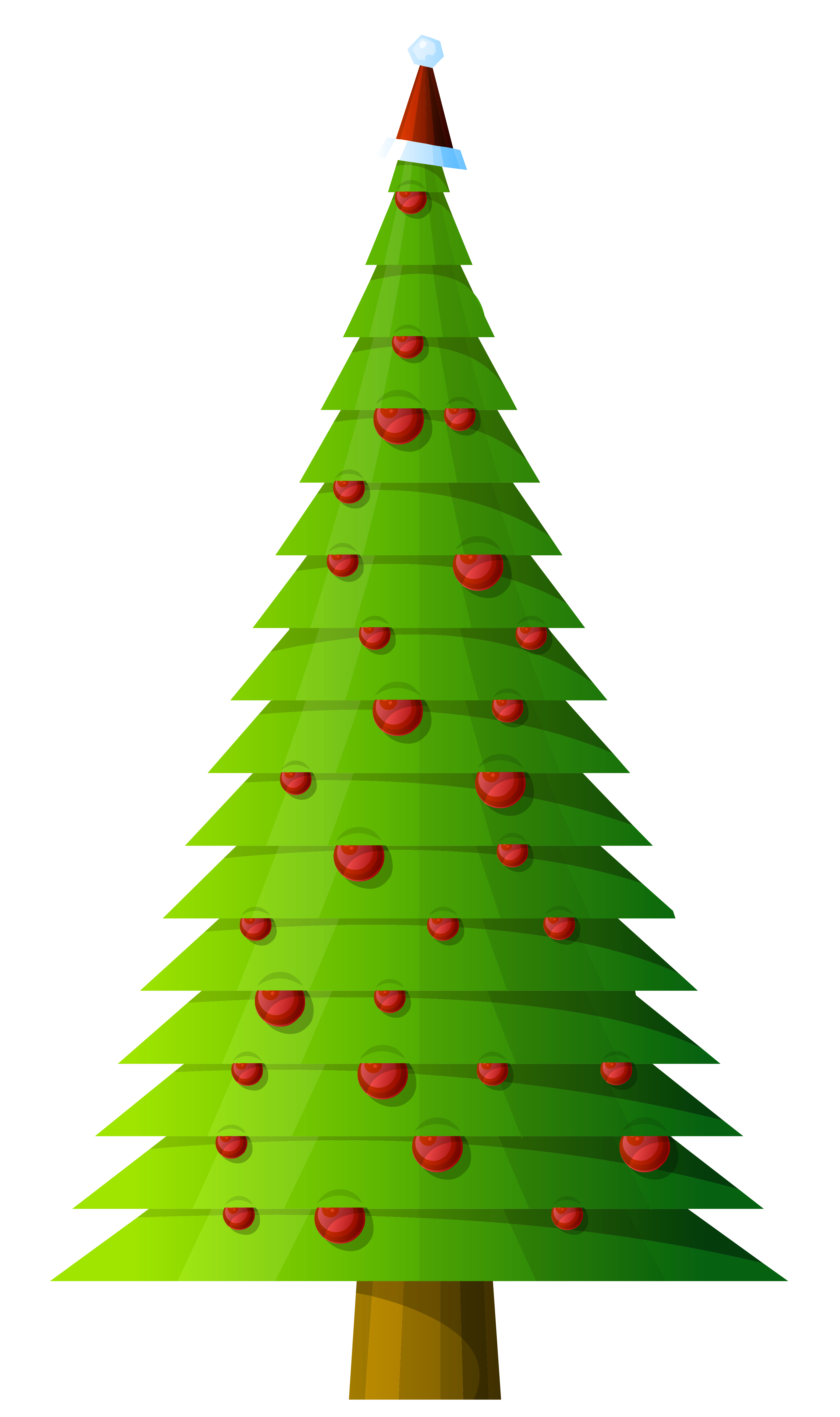 Free modern christmas tree clip art