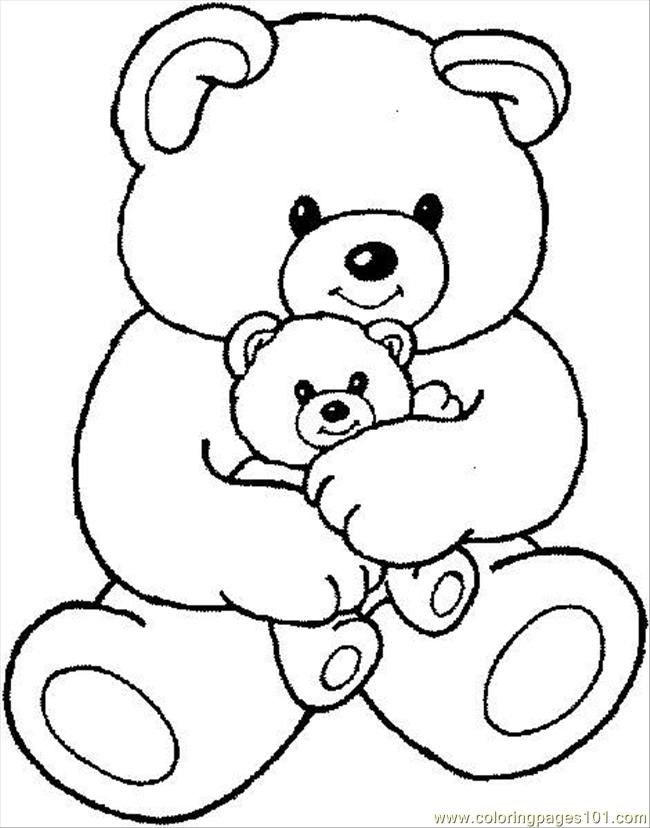 Outline Of A Teddy Bear - AZ Coloring Pages