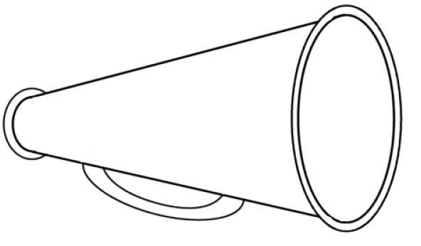 cheer megaphones Colouring Pages