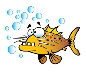 Amazon.com - Children's Wall Decals - Cartoon Catfish - 12 inch ...
