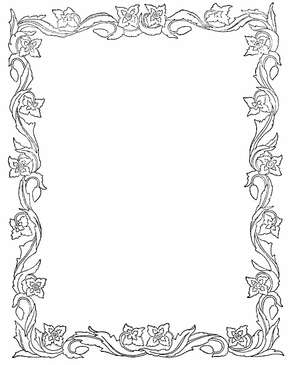 template flower border Colouring Pages