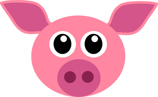 Pink Pig Clip Art - vector clip art online, royalty ...