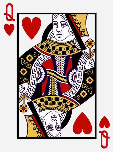 Queen Of Hearts Playing Card Designs - ClipArt Best