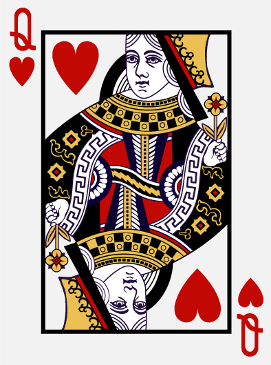 Queen Of Hearts Playing Card Template