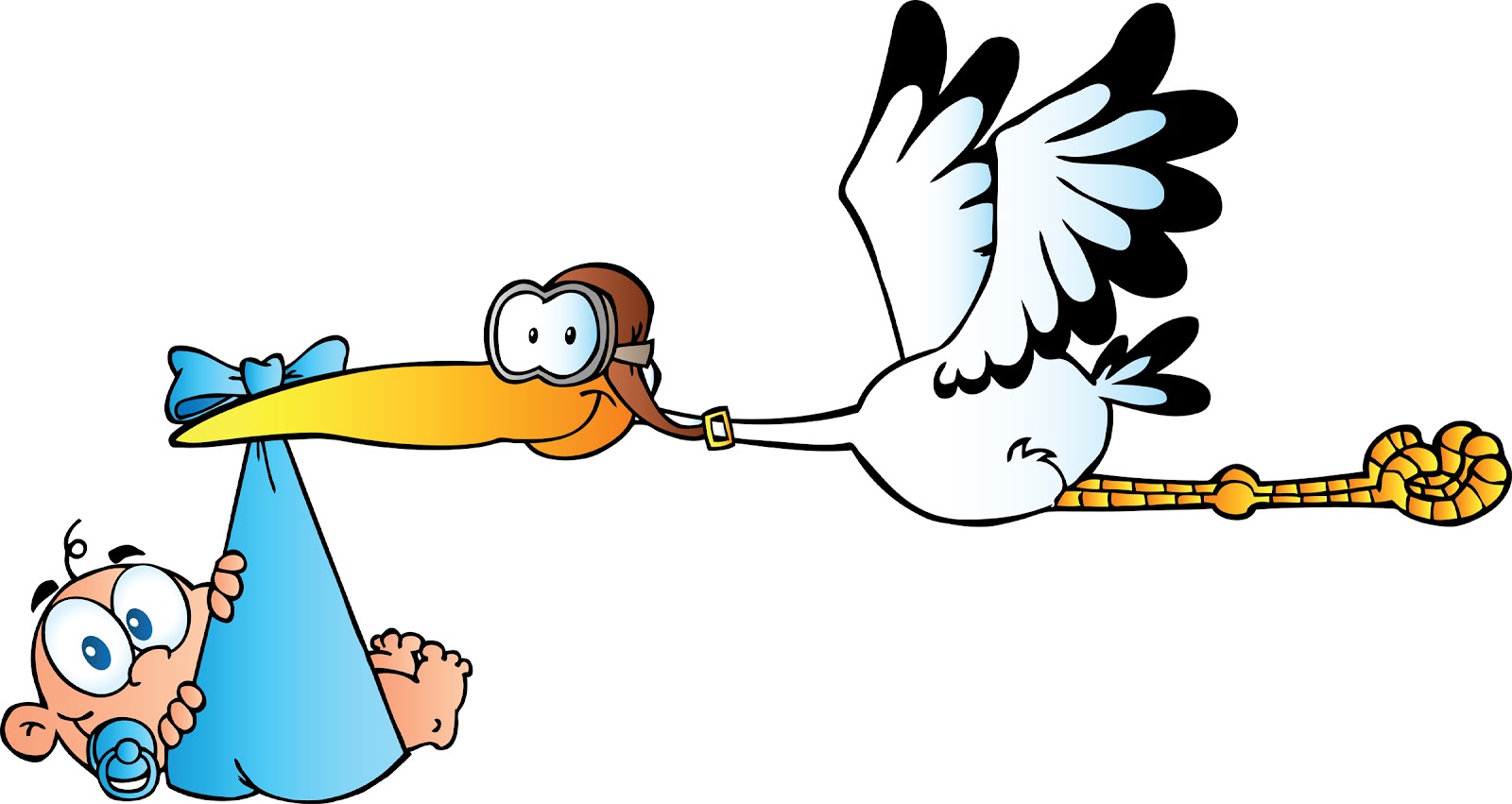 Stork Med Baby - ClipArt Best