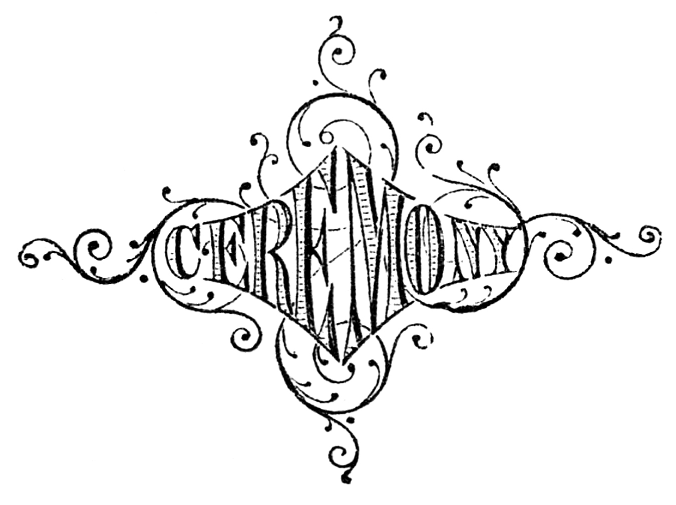 Stock Images - Vintage Wedding Typography - The Graphics Fairy