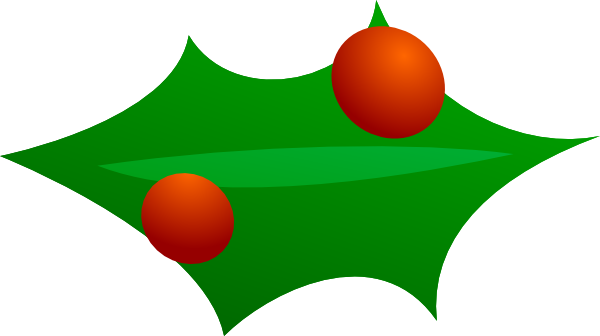 Christmas Leaf Decoration clip art Free Vector