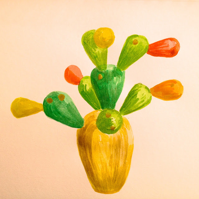 Hi Happy Panda: drawing challenge / cactus