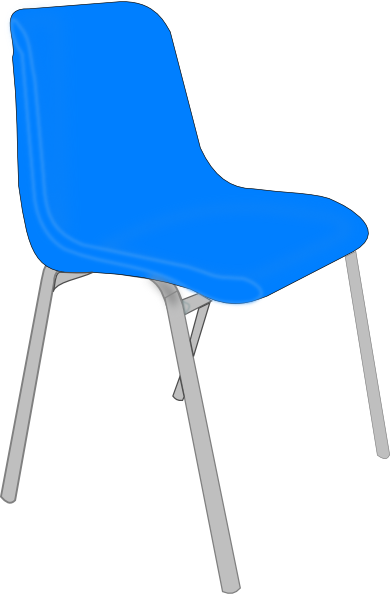 Classroom Blue Chair Clip Art - vector clip art ...