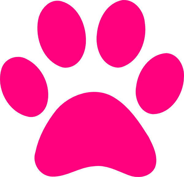 Paw Print Pink clip art - vector clip art online, royalty free ...