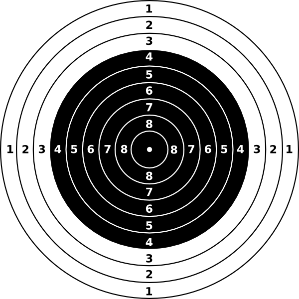 M Air Rifle Target clip art - vector clip art online, royalty free ...