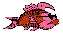 Fish swimming in clip art animations