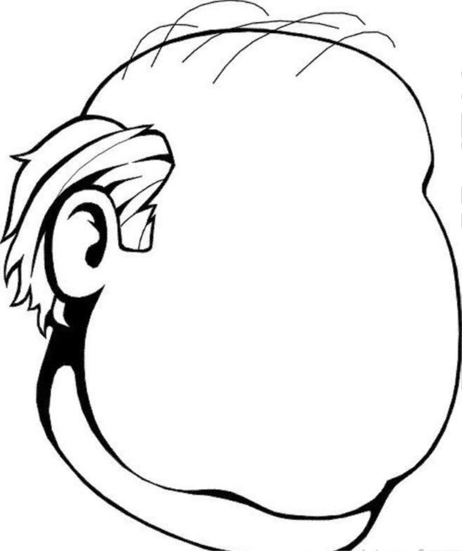 Empty face Colouring Pages