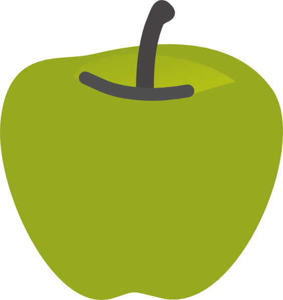Green Apple 2 clip art - vector clip art online, royalty free ...
