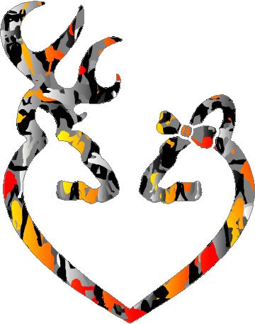 Animal Decals :: Deer and Doe Heart Hunting Decal / Sticker in ...
