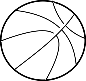 Basketball Outline clip art - vector clip art online, royalty free ...