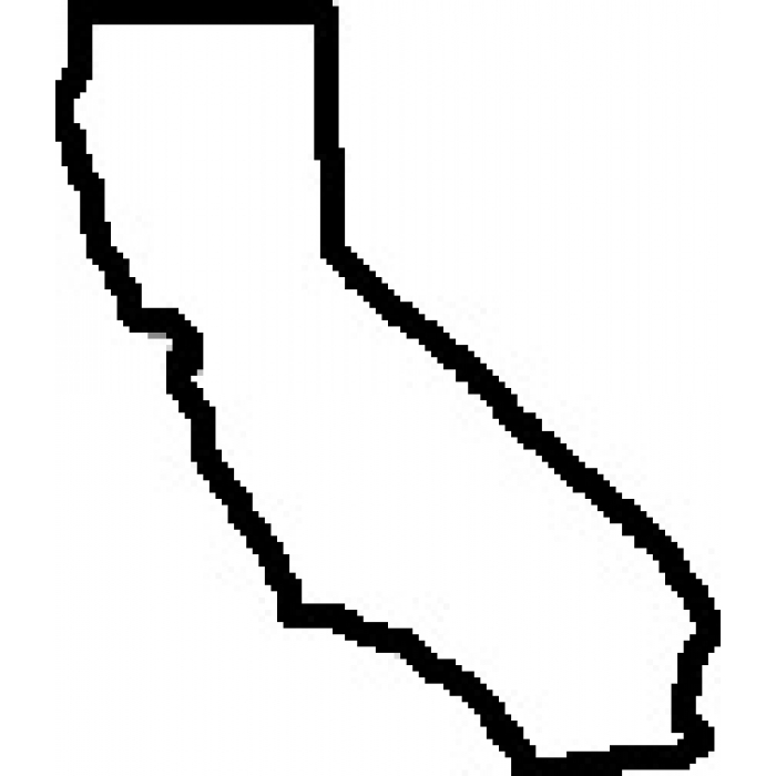 Teacher State of California Outline Map Rubber Stamp