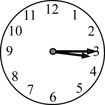 Quarter Past the Hour Clock Face Clip Art - Quarter Past the Hour ...