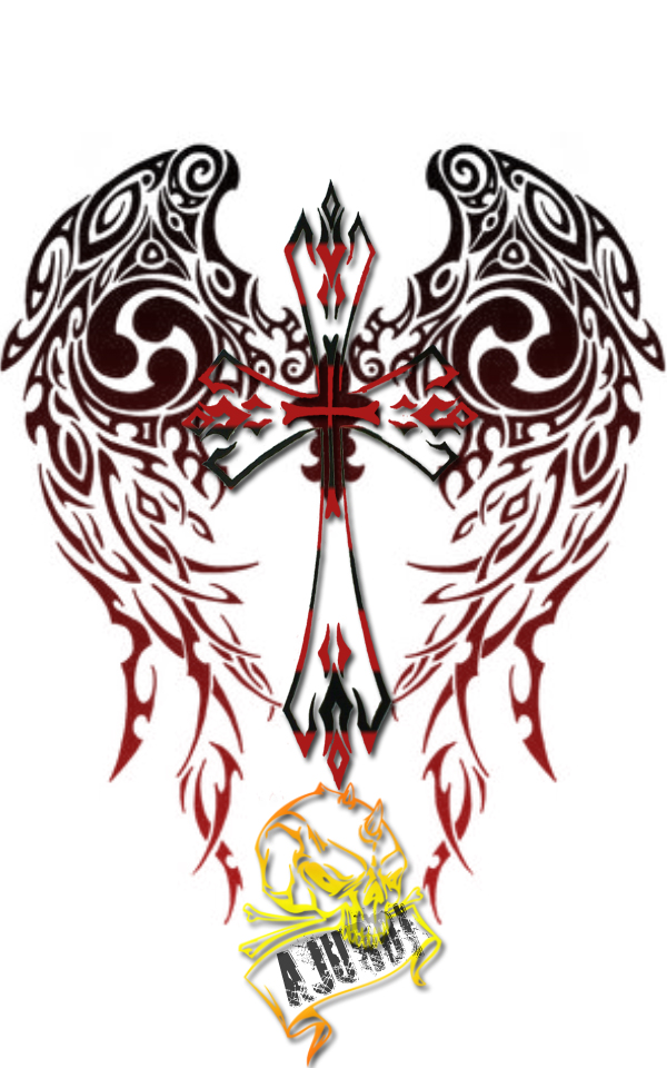 Tumblr Tribal Cross Tattoo Design 2015