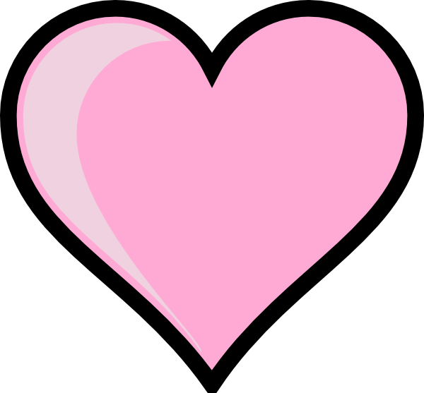 Pink Heart clip art - vector clip art online, royalty free ...