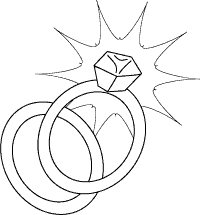Wedding Rings Printable Coloring Page