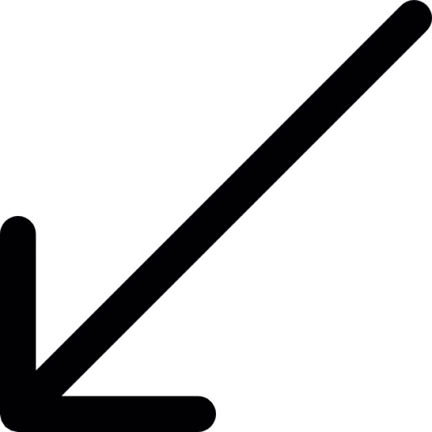 Pin Thin Arrow Pointing Left Icon