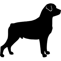 Rottweiler Head Silhouette - ClipArt Best