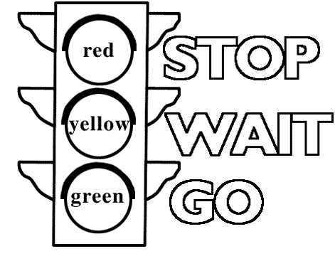 Stop Light Black And White Clipart