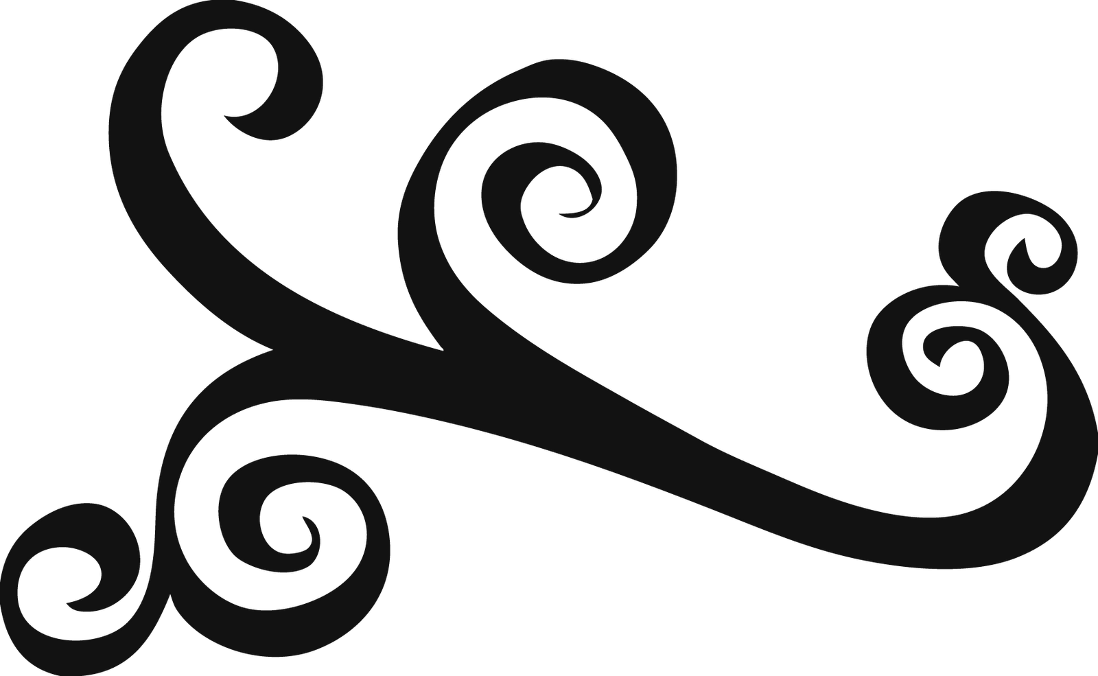 Simple swirl design clip art