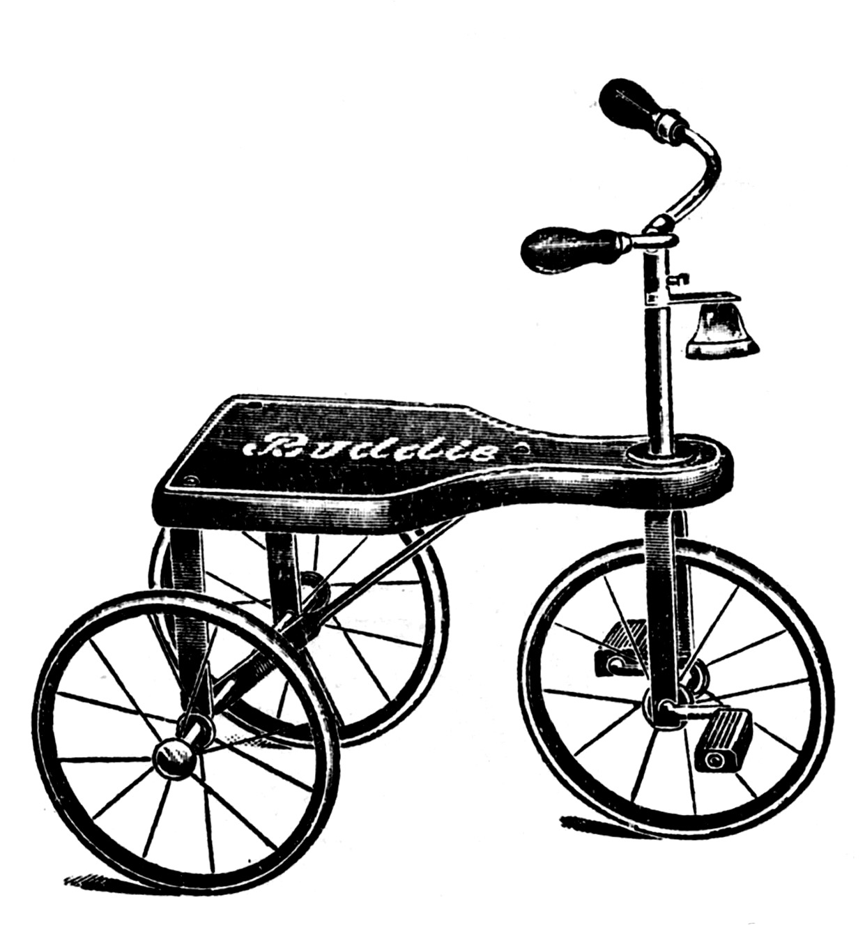 Tricycle Black And White Clipart