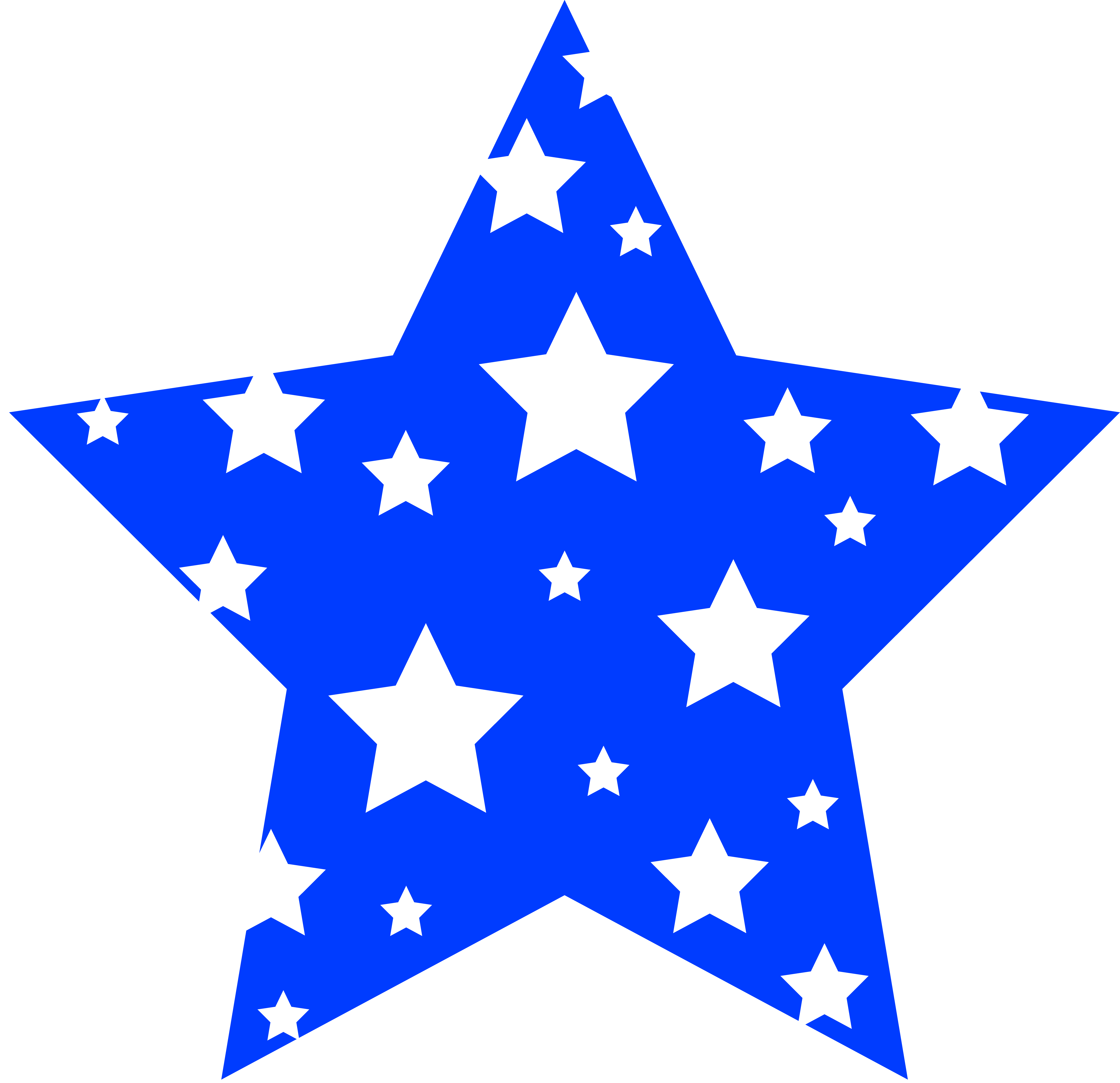 Free clipart blue star