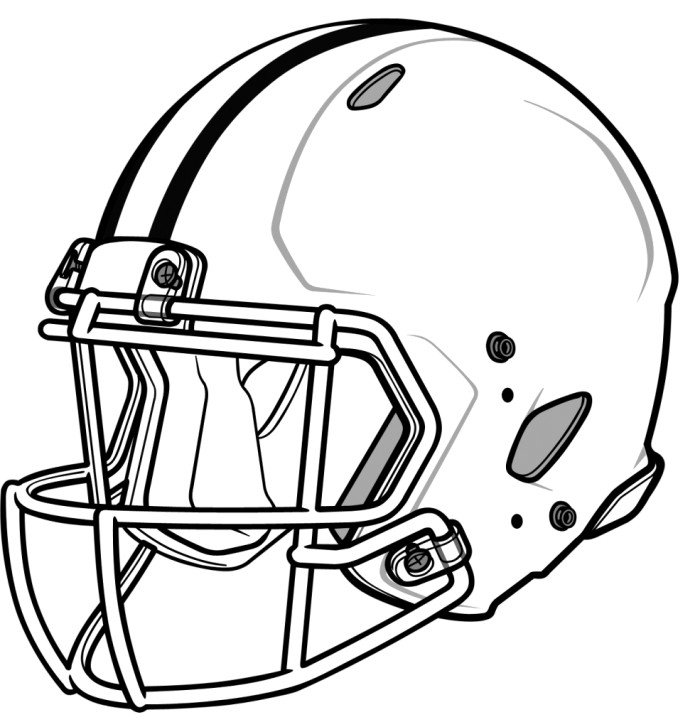 How To Draw A Football Helmet