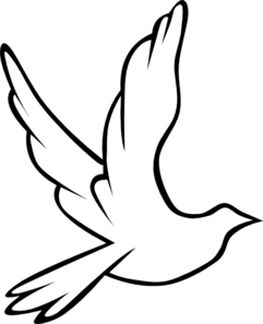 Holy Spirit Dove Clipart Black And White - Free ...