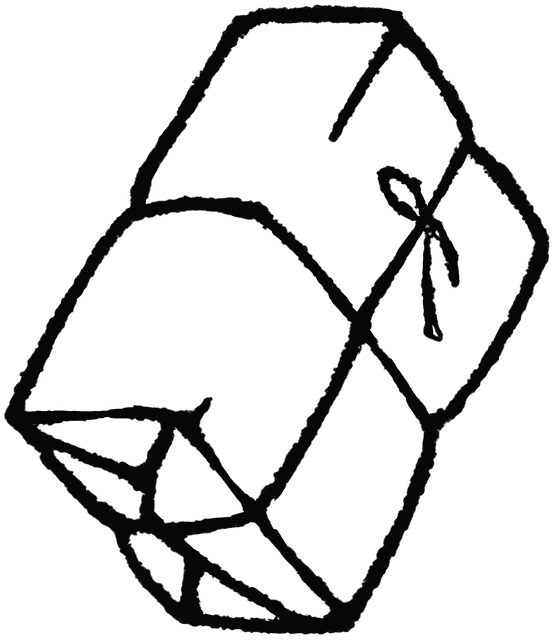 Small Package Wrapped in Paper and Twine | ClipArt ETC
