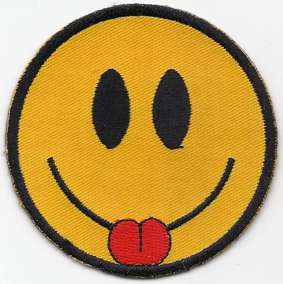 Smiley Face With Tongue Patch 2.5"