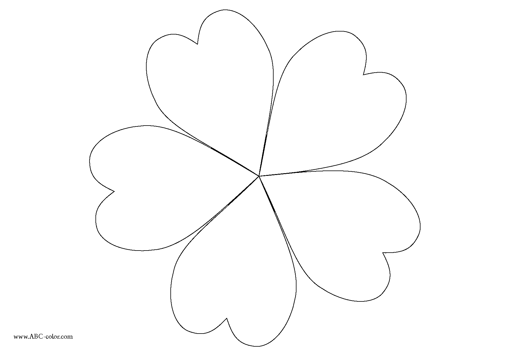 Flower Petals Outline Petal Flower Outline Coloring Coloring Pages ...