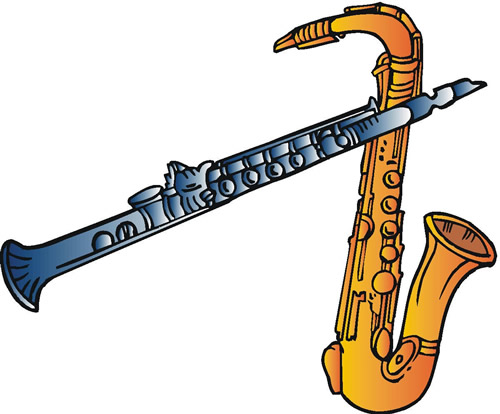 Band instruments clipart