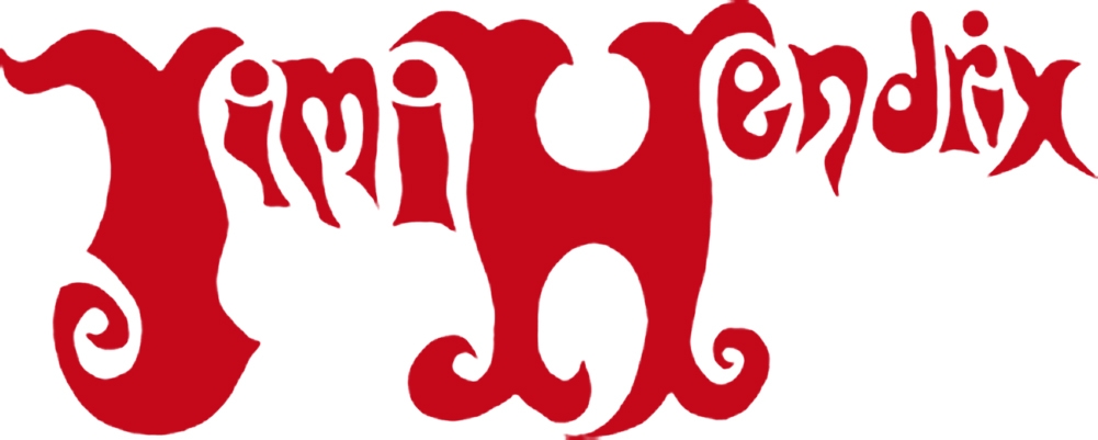 Jimi Hendrix Logo Rub-On Sticker - Red
