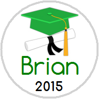 Graduation Green Cap Diploma Hershey Kisses Personalized Stickers ...