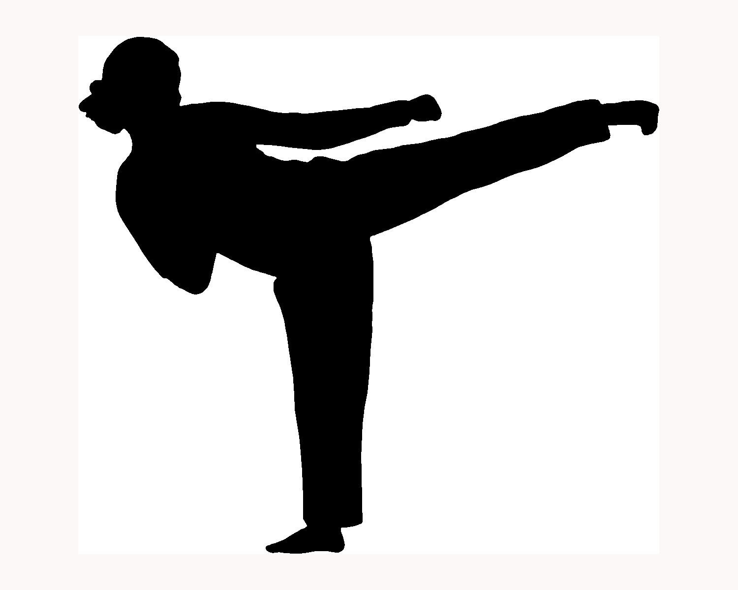 Silhouette black belt clipart