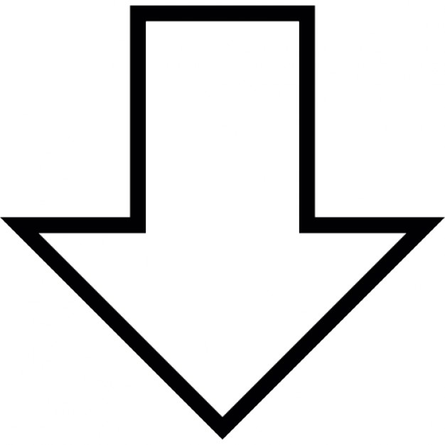 Arrow outline pointing down Icons | Free Download