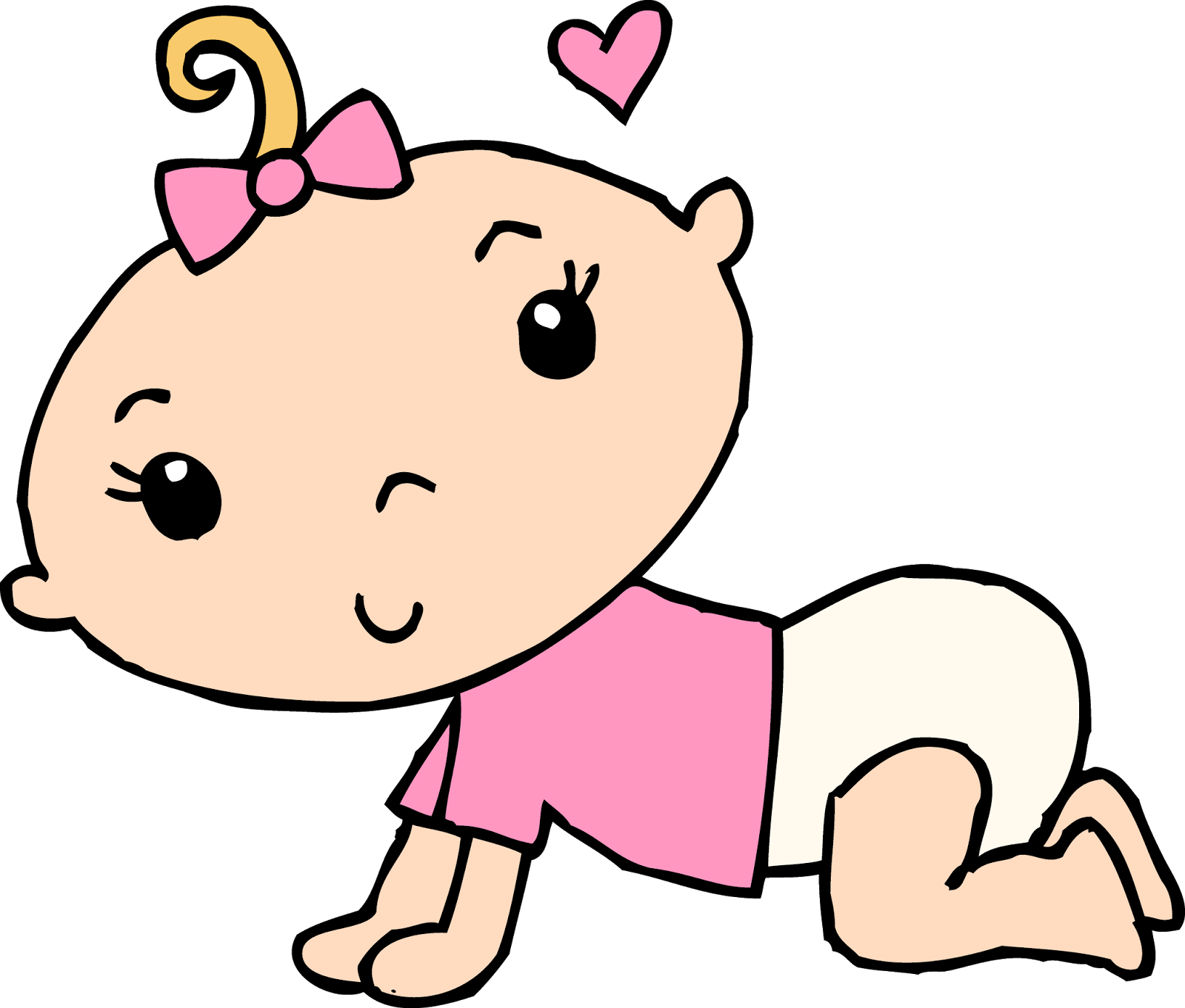 Black Baby Girl Clipart