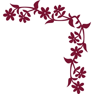 Silhouette Design Store - View Design #12235: flower stalk corner