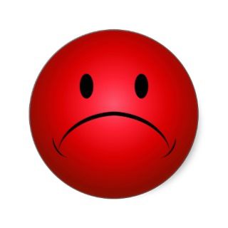 Red sad face clip art