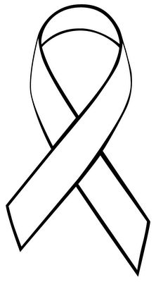 Breast cancer ribbon clip art black and white