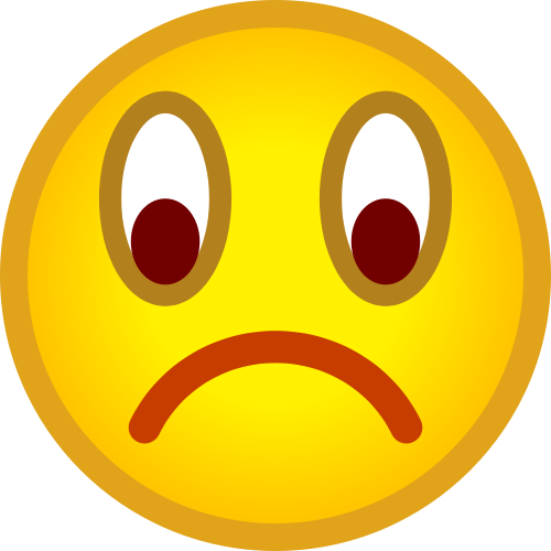 Frowning face clip art