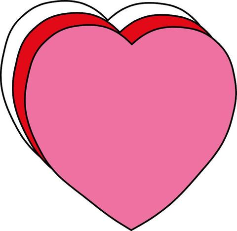 Creative Shapes Etc. Â· Tri-Color Cut-Out Heart