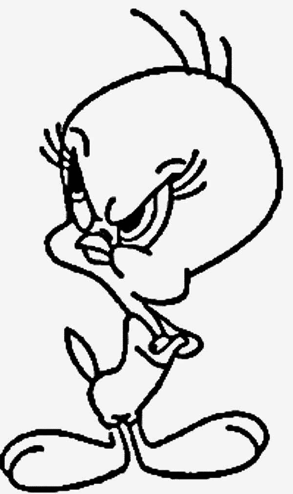 Tweety Bird Vector Black And White - ClipArt Best