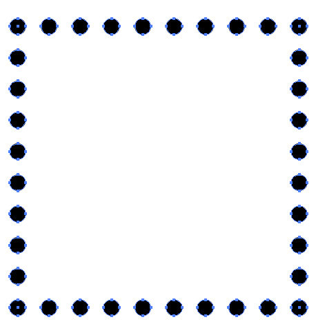 Black Dot Borders Clipart